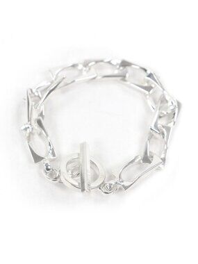 Gucci Vintage Figaro Era Chain Bracelet Silver Box 17 Handbag